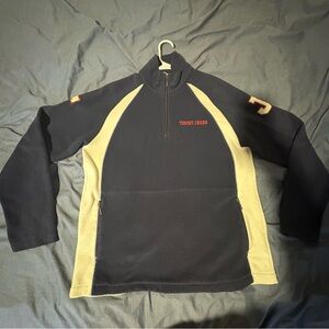 Tommy Hilfiger Black and Tan Zip-Up Sweater
